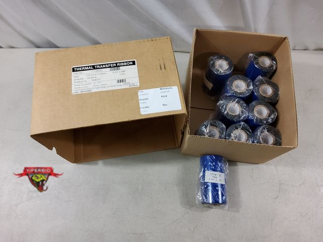 Lot 7-132529 - New! (10) Rolls of Thermal transfer ribbon. 4.33" X 984'. Part no. 17149222.