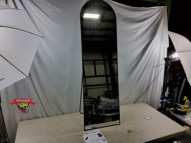 Lot 7-133968 - Freestanding or wall mounted framed full lenght mirror. 57-3/8"H.