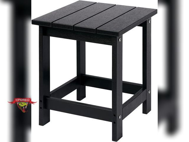 Lot 7-131084 - LZRS Outdoor side table. model AD-T-BK. 14.8"D x 14.8"W x 17"H