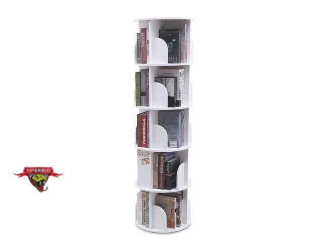 Lot 7-133882 - New! 5-Tier rotating book shelf with environmnetally friendly materies. Craft PVC.