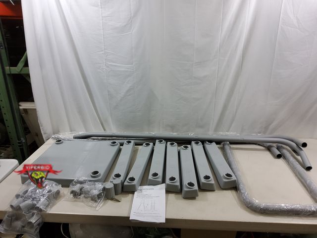 Lot 7-131398 - Missing 1 screw. 74"H  Above ground pool ladder with metal frame. Recommended pool height: 52".