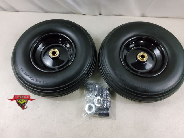 Lot 7-131642 - New! (2) Flat free tires. 4.00-6.
