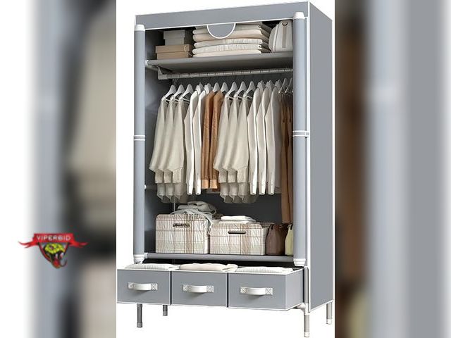 Lot 7-131204 - New! Assica Portable Clothes Closet. 35.4 x 17.7 x 67.0 ‘’.