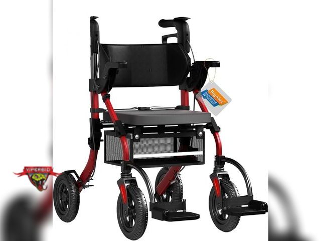 Lot 7-130412 - BigAlex Rollator Walker with Seat. No instructions.