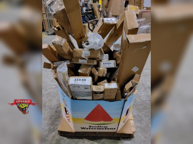 Lot 7-132935 - Large box of miscellaneous blinds, shades, curtain &amp; tension rods. Large Box is NOT Included.