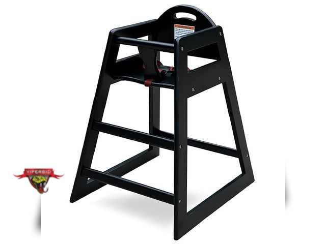 Lot 7-133852 - Looks new! L.A. Baby wooden stackable high chair.