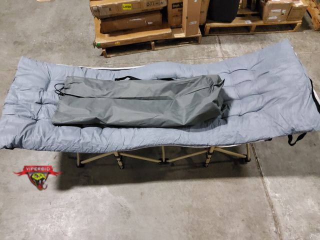 Lot 7-131797 - 72"L Collapsible Cot with pad and carrying / storage bag.