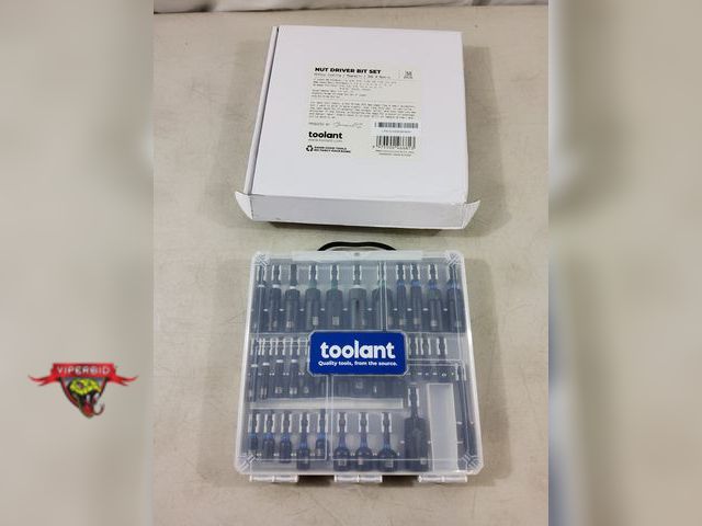 Lot 7-119744 - 34-Pcs Toolant nut driver bit set. Mnphos coating / magnetic / SAE &amp; Metric.