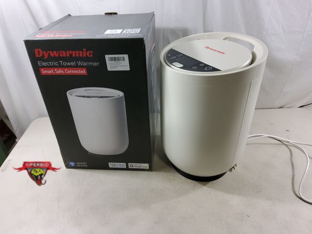 Lot 7-135896 - Dywarmic electric towel warmer. Works with Alexa &amp; Google Home. Tested - Warms. Gently used.