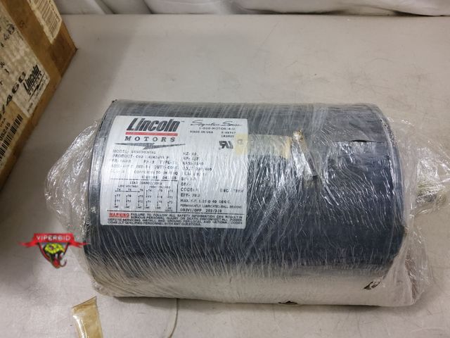 Lot 7-130244 - Lincoln Electric motor. SRN6H0.5T61. 1/2 HP / 1140 RPM / 3 PH / FR 56