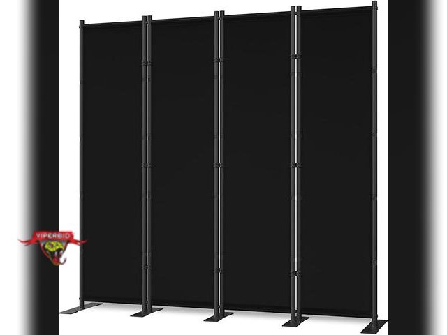 Lot 7-133977 - 6 Ft. Portable 4-Panel fabric room divider