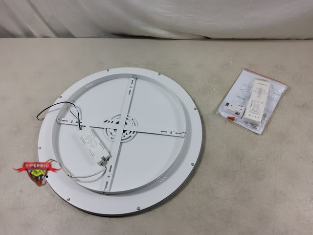 Lot 7-131018 - Ceiling Mounted Light Fixture with Remote. (20" dia.)
