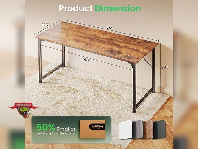 Lot 7-131239 - Hugger Desk (54"W x 19.5"D x 29.5"T)