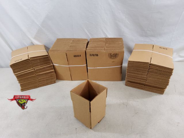 Lot 7-133869 - New! (100) 4" X 4" X 4" Cardboard boxes.