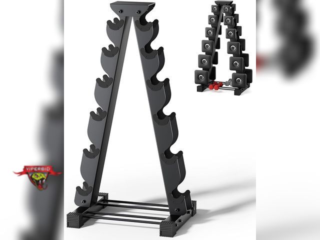 Lot 7-130900 - Looks new! Dumbbell A-Frame Rack Stand.