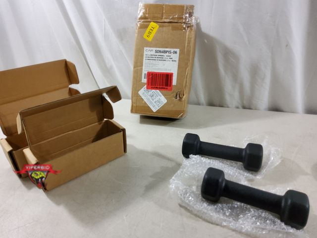 Lot 7-133537 - New! (2) CAP 3 lb. Neoprene dumbbells.