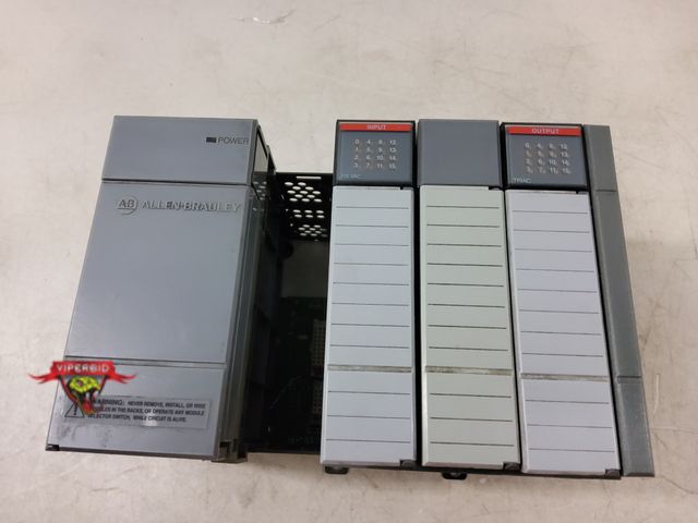 Lot 7-131861 - Allen Bradley power supply (1746-P1) with 1746-N2, 1746-0A16 &amp; 1746-IA16.