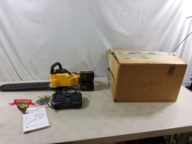 Lot 7-133905 - Sundpey 16" Cordless electric 42V Chainsaw. Used. Tested.