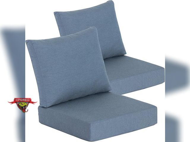 Lot 7-133401 - Set of 2 - Goodgoods Sunbrella 22" X 24" Outdoor patio deep seat cushion set.