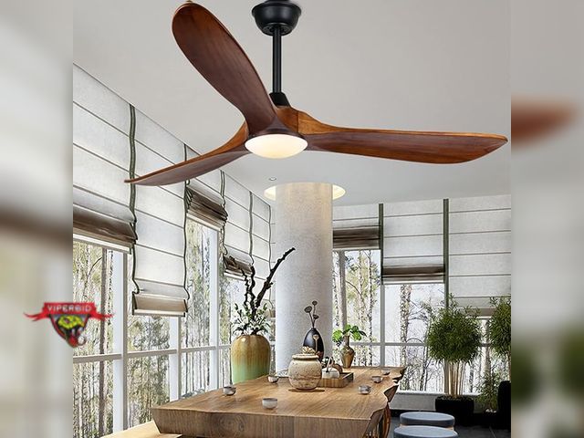 Lot 7-130777 - Looks New! Aunlbp 60" Ceiling fan with remote. 3-blades.