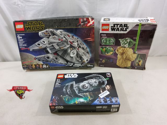Lot 7-123600 - (3) Assorted INCOMPLETE Star Wars lego sets. All are missing pieces.