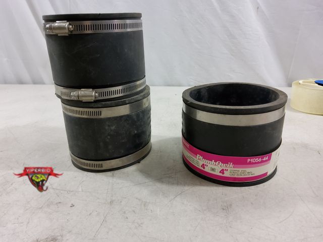 Lot 7-134158 - (3) Fernco Plimbqwik couplings. 4". #P1056-44