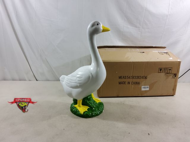 Lot 7-133565 - 19"H Weather resistant porch goose garden statue.