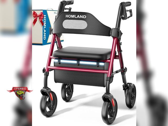 Lot 7-130604 - Homland Foldable Rollator Walkers with Seat. Model R2.