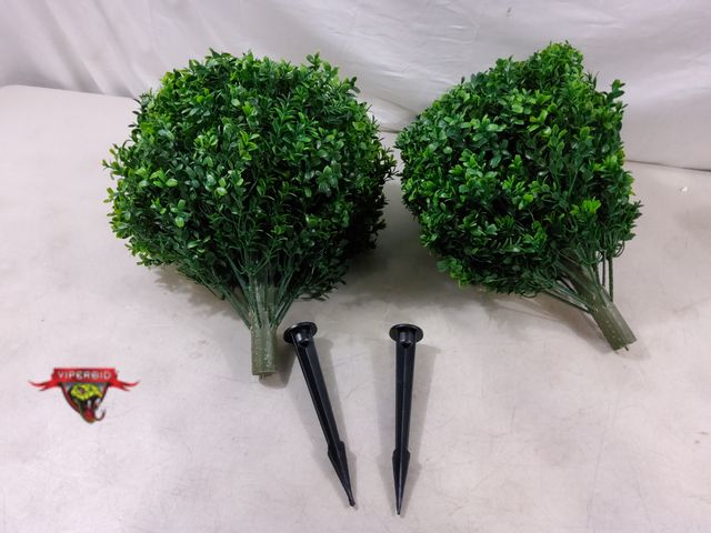 Lot 7-130602 - (2) Artificial plants with stakes.15"H.