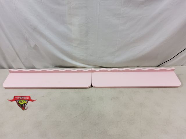 Lot 7-131226 - Pink Wall Shelves. (23.5" x 5.5" Shelf, 6.25" total depth) *Chips in Paint See Picture*