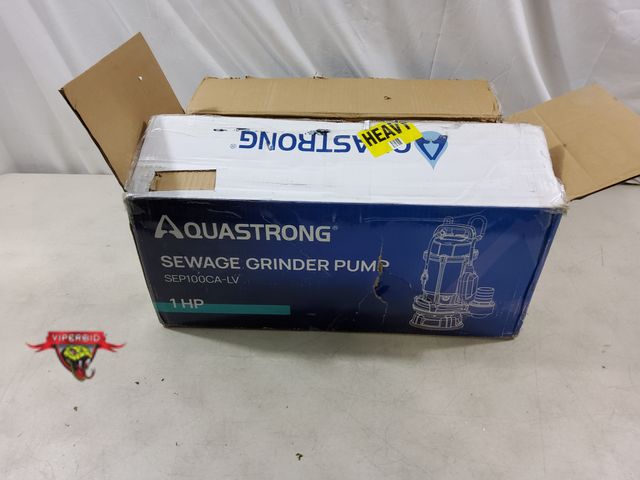 Lot 7-132453 - Aquastrong sewage grinder pump. Model SEP100C-LV. 1 hp. Appears to have been installed - Unable to t...