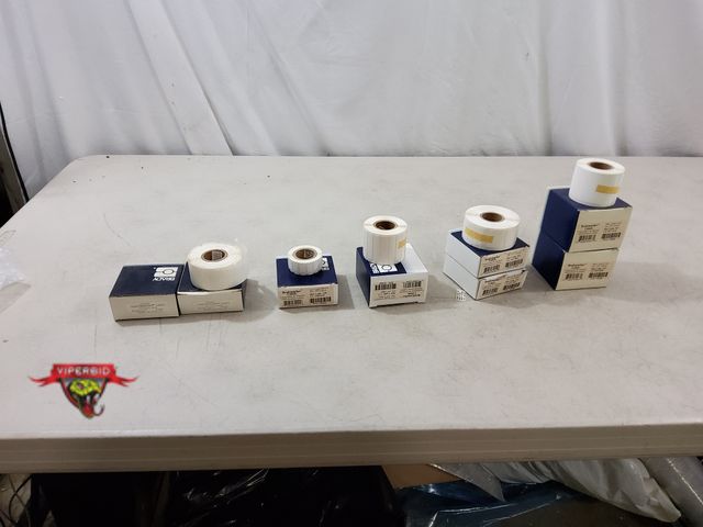 Lot 7-134728 - (2) Boxes of 250 - Brady CL-917-619 labels, (2) Boxes of 500 - Bradly CL-311-502 labels, (1) Box of ...