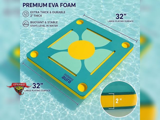 Lot 7-133275 - Mahjong Aura floating mahjong table. 32" X 32"X 2" Thick. Material: Waterproof Eva foam.