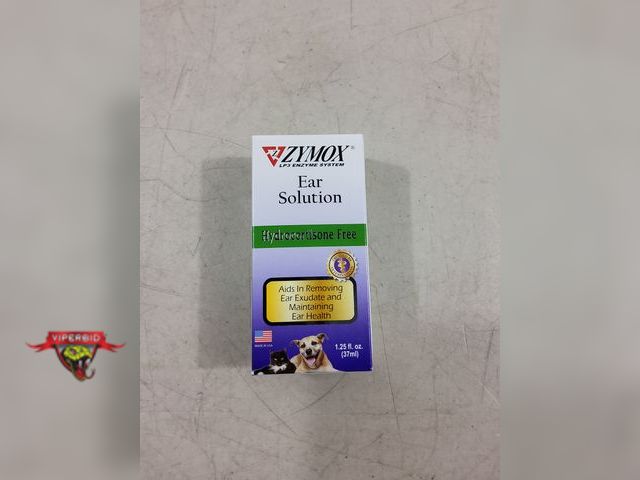 Lot 7-123542 - Retail $19.99! New! Zymox ear solution for pets. Hydrocortisone Free. 1.25 fl. oz. Aids in removing ...