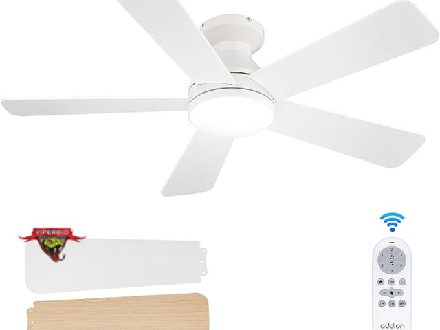 Lot 7-133591 - Addlon 42" 5-Blade ceiling fan with light and remote.