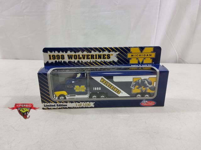 Lot 7-123614 - New! White Rose Collectibles University of Michigan Wolverines semi truck in box. 1998 Limited editi...