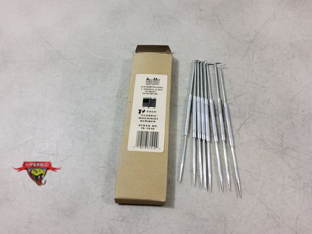 Lot 7-133113 - New! (8) Moody Tools acu-min classic Machinist Scriber. 76-1510.
