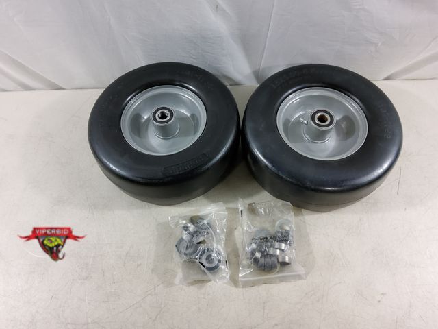 Lot 7-133706 - (2) Ronpow flat free wheels. 13" X 5.00-6.