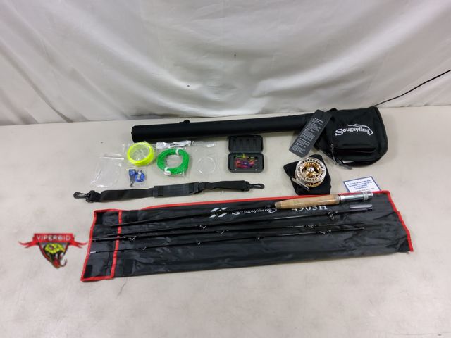 Lot 7-130012 - 4-Piece Sougayilang 9 ft. Fly fishing rod reel combo set with case.