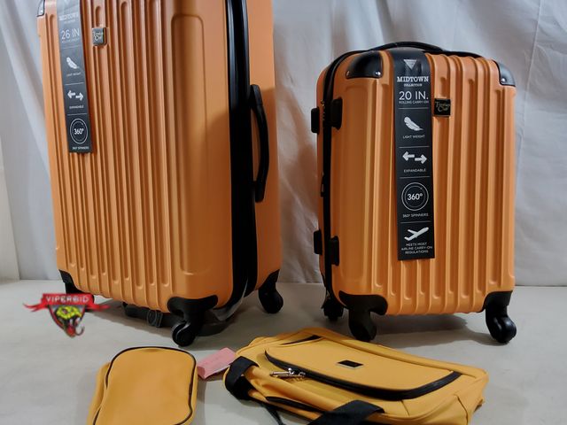 Lot 7-135037 - Travelers Club Midtown Collection 4-Piece luggage set with 360 deg. Spinner wheels and tsa lock. Inc...