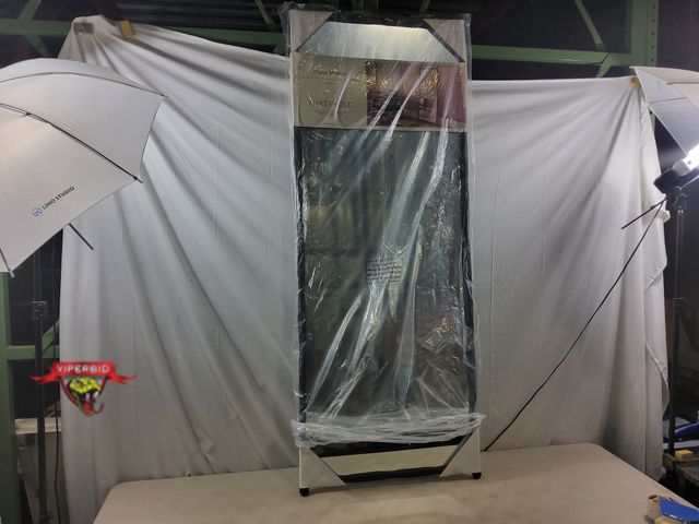 Lot 7-132914 - Retail value $140! 25"x65" Decorative Forged Metal Floor Mirror Black.