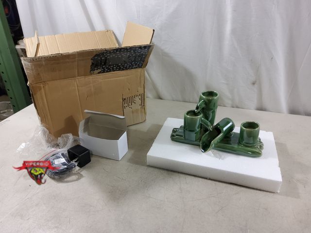 Lot 7-135586 - Retail value $39! Ceramic accent water fountain with pump. 10" X 5-1/2"H. Perfect for DIY indoor/out...
