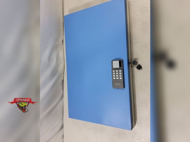 Lot 7-131534 - Slight corner damage and few dents. WeHere 48-Key Key Lock Box with 2 keys.  Wall Mount. 21-1/2" H X...