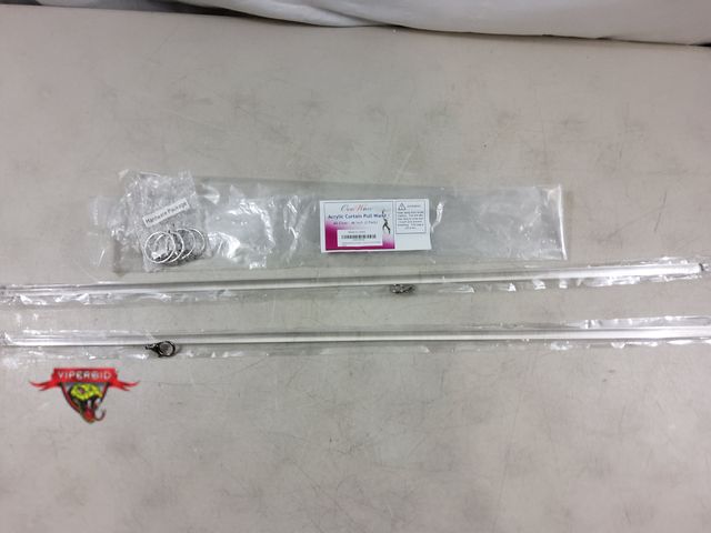 Lot 7-131158 - Ooo Wow (2) Clear Acrylic Curtain Pull Wand