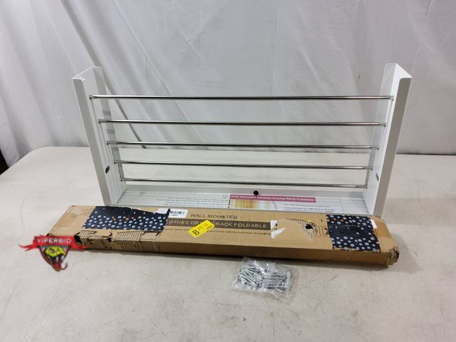 Lot 7-134278 - Wall mounted metal foldable drying rack. 23-1/2".