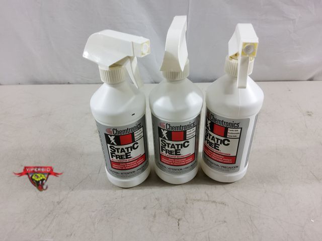 Lot 7-133599 - (3) Bottles Chemtronics Static Free Mat &amp; Benchtop Reconditioner. 16 fl. oz. Part no. ES1664T.