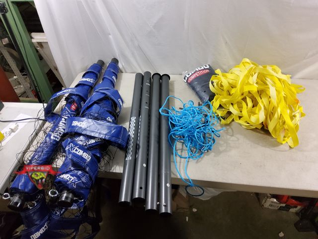 Lot 7-133958 - Xombo competition volleyball net. Used. Adjustable height for men, women, coplay.