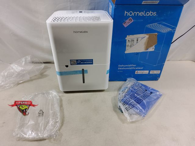 Lot 7-130270 - Homelabs 8 pint dehumidifier. Tested to power on.