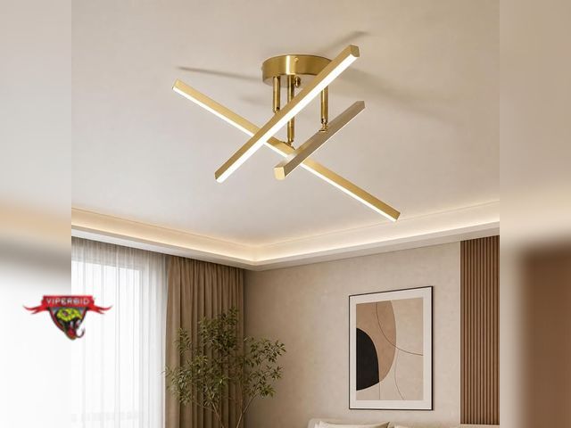 Lot 7-133611 - Oliterlux gold modern sputnik light fixture.