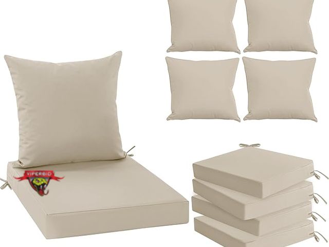Lot 7-131306 - New! Set of 4 - Summsun outdoor patio set cushions. (4) are 24" X 24" and (4) Are 24" X 22".